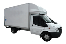 Van Hire High Peak - White Ford Luton Box with Tail Lift - Van hire High peak