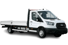 Van Hire High Peak - White Ford Transit Dropside Van - Van hire High peak